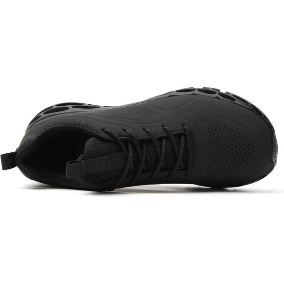 Women's Running Walking Non Slip Tennis Blade Athletic Sneakers Shoes All Black - Picture 6 of 7